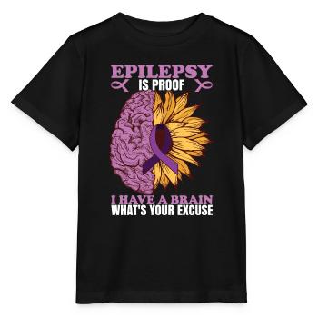 Epilepsy Is Proof - Stanley/Stella MINI CREATOR Kids’ T-Shirt - black - Front - Mikhail (115cm)
