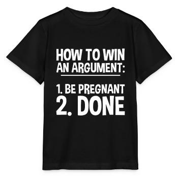 Comment gagner une dispute, être enceinte, fait 2 - T-shirt bio MINI CREATOR Stanley/Stella Enfant - noir - Devant - Mikhail (115cm)