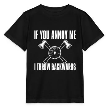 Si tu m’ennuies, je jette en arrière 2 - T-shirt bio MINI CREATOR Stanley/Stella Enfant - noir - Devant - Mikhail (115cm)