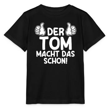 Tom - Stanley/Stella Kinder T-Shirt MINI CREATOR  - Schwarz - Vorne - Mikhail (115cm)