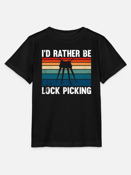 I'd Rather Be Lock Picking - Stanley/Stella Kinder T-Shirt MINI CREATOR - Schwarz