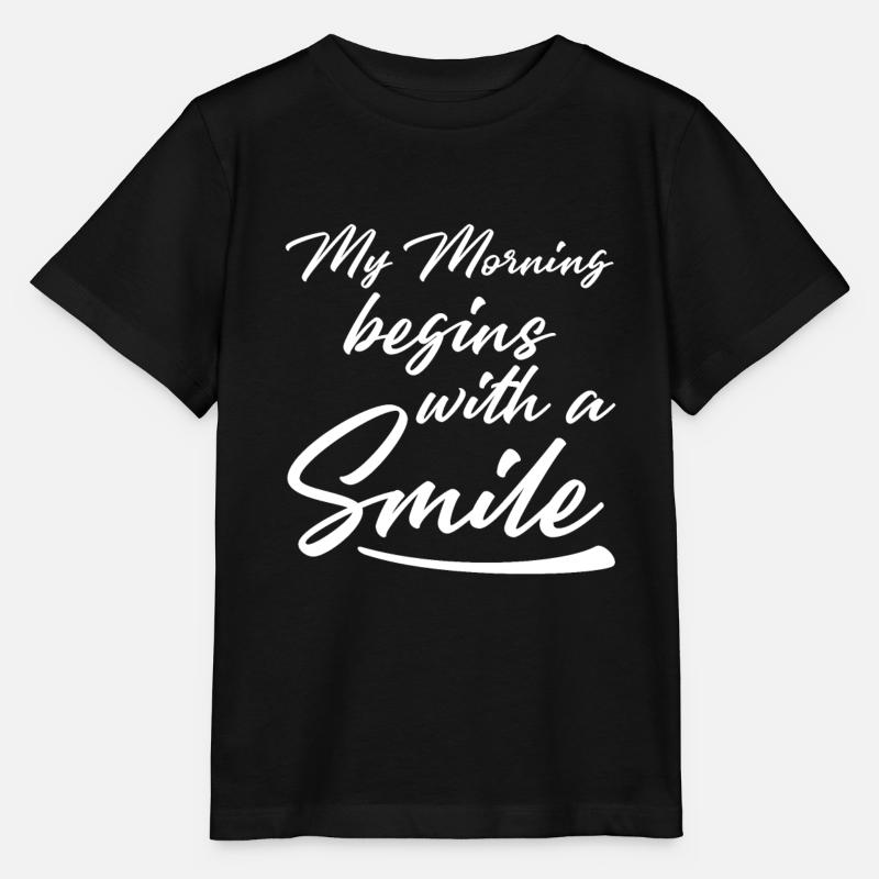 Ma matinée commence avec le sourire 4 - T-shirt bio MINI CREATOR Stanley/Stella Enfant - noir
