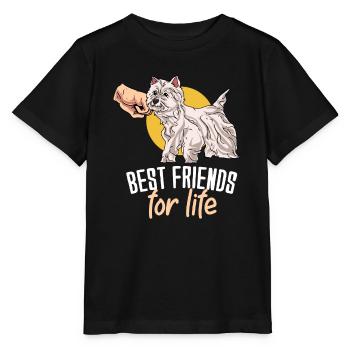 Terrier des Highlands de l’Ouest - T-shirt bio MINI CREATOR Stanley/Stella Enfant - noir - Devant - Mikhail (115cm)