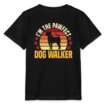 Pawfect Dog Walker - Stanley/Stella MINI CREATOR Kids’ T-Shirt - black - Front - Mikhail (115cm)