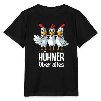 Hühner über alles - Hühnerstall - Stanley/Stella Kinder T-Shirt MINI CREATOR  - Schwarz - Vorne - Mikhail (115cm)