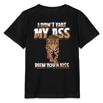 Jaguar Je n’ai pas pété mes fesses t’a soufflé un baiser - T-shirt bio MINI CREATOR Stanley/Stella Enfant - noir - Devant - Mikhail (115cm)