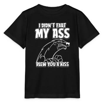 Honigdachs Ratel - Stanley/Stella Kinder T-Shirt MINI CREATOR  - Schwarz - Vorne - Mikhail (115cm)