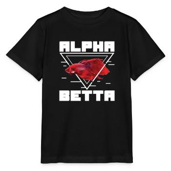 Drôle de poisson Alpha Red Betta pour un - T-shirt bio MINI CREATOR Stanley/Stella Enfant - noir - Devant - Mikhail (115cm)