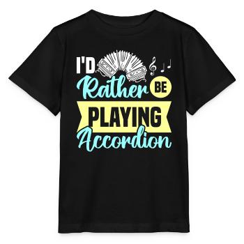 Accordéon Polka Accordéon Squeeze Box - T-shirt bio MINI CREATOR Stanley/Stella Enfant - noir - Devant - Mikhail (115cm)
