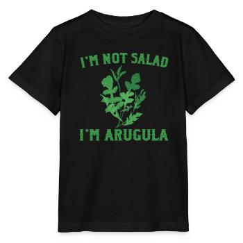 Ich Bin Kein Salat, Ich Bin Rucola - Stanley/Stella Kinder T-Shirt MINI CREATOR  - Schwarz - Vorne - Mikhail (115cm)