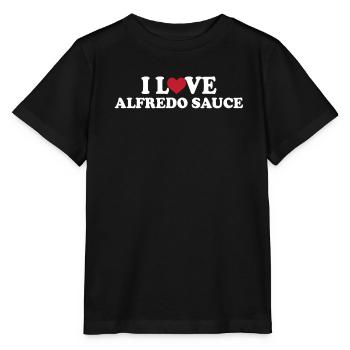 J’adore la sauce Alfredo - T-shirt bio MINI CREATOR Stanley/Stella Enfant - noir - Devant - Mikhail (115cm)