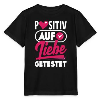 Tested positive for love engagement wedding anniversary - Stanley/Stella MINI CREATOR Kids’ T-Shirt - black - Front - Mikhail (115cm)
