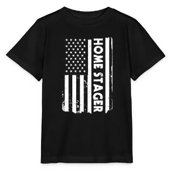 USA Home Stager Design - Stanley/Stella MINI CREATOR Kids’ T-Shirt - black - Front - Mikhail (115cm)