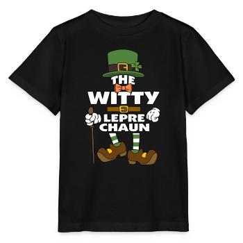 The Witty Leprechaun St Patrick's Day - Stanley/Stella MINI CREATOR Kids’ T-Shirt - black - Front - Mikhail (115cm)