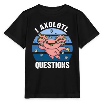Axolotl Amphibie Lurch Salamander - Stanley/Stella Kinder T-Shirt MINI CREATOR  - Schwarz - Vorne - Mikhail (115cm)