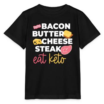 Mangez des aliments sains Keto - T-shirt bio MINI CREATOR Stanley/Stella Enfant - noir - Devant - Mikhail (115cm)