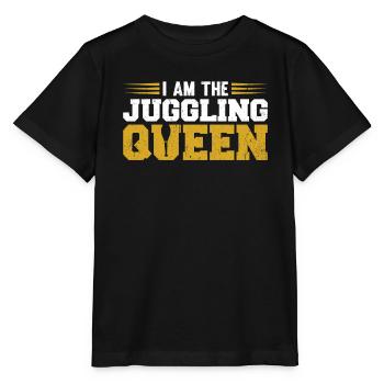 Je suis la reine jongleuse - T-shirt bio MINI CREATOR Stanley/Stella Enfant - noir - Devant - Mikhail (115cm)