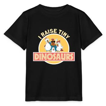 J’élève un minuscule dinosaure éleveur de coq de poulet Dino - T-shirt bio MINI CREATOR Stanley/Stella Enfant - noir - Devant - Mikhail (115cm)
