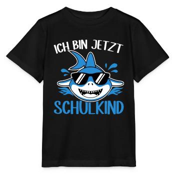 Schulkind Hai Design Schule Spruch Schulstart Erst - Stanley/Stella Kinder T-Shirt MINI CREATOR  - Schwarz - Vorne - Mikhail (115cm)