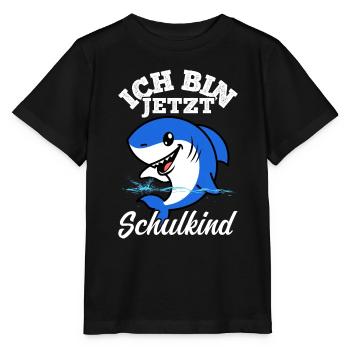 Ich Bin Jetzt Schulkind - Hai Designs Schüler Schu - Stanley/Stella Kinder T-Shirt MINI CREATOR  - Schwarz - Vorne - Mikhail (115cm)