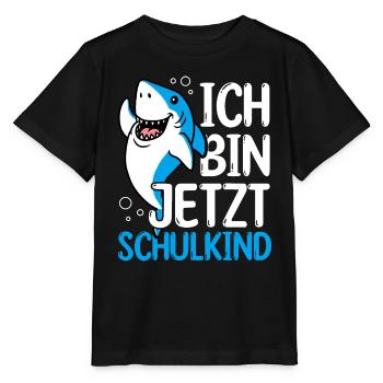Schulkind Hai Design Schule Spruch Schulstart Schü - Stanley/Stella Kinder T-Shirt MINI CREATOR  - Schwarz - Vorne - Mikhail (115cm)