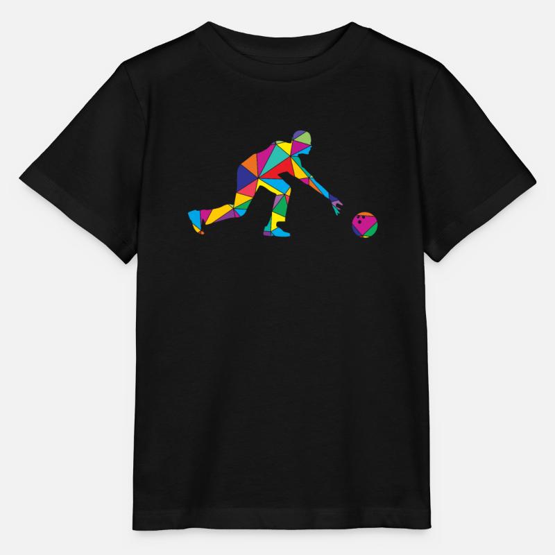 Bowling Polygon Funny Bowler - T-shirt bio MINI CREATOR Stanley/Stella Enfant - noir