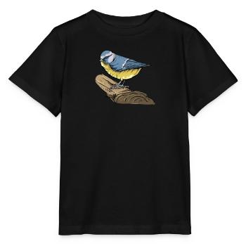 Blue I Bird motif for birdwatchers - Stanley/Stella MINI CREATOR Kids’ T-Shirt - black - Front - Mikhail (115cm)