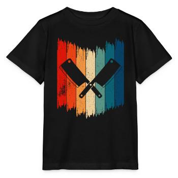 Retro Butcher Knife Vintage Butcher Knife - Stanley/Stella Kinder T-Shirt MINI CREATOR  - Schwarz - Vorne - Mikhail (115cm)