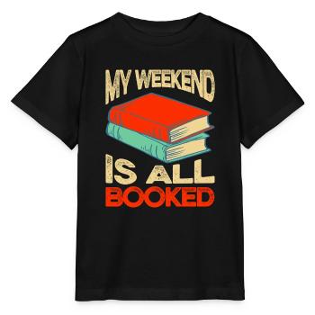 Buchliebhaber Geschenke Süße Buch Geschenkideen - Stanley/Stella Kinder T-Shirt MINI CREATOR  - Schwarz - Vorne - Mikhail (115cm)