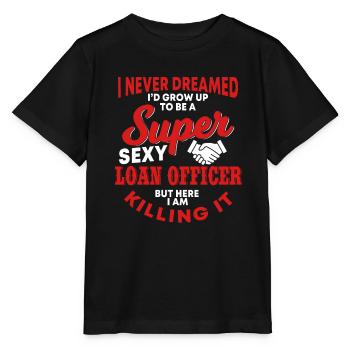 Drôle d’agent de crédit disant - T-shirt bio MINI CREATOR Stanley/Stella Enfant - noir - Devant - Mikhail (115cm)