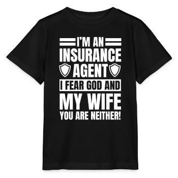 Insurance agent - Stanley/Stella MINI CREATOR Kids’ T-Shirt - black - Front - Mikhail (115cm)