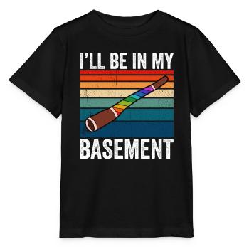 I'll Be In My Basement Didgeridoo - Stanley/Stella MINI CREATOR Kids’ T-Shirt - black - Front - Mikhail (115cm)