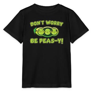 Funny pea pods pun - Stanley/Stella MINI CREATOR Kids’ T-Shirt - black - Front - Mikhail (115cm)