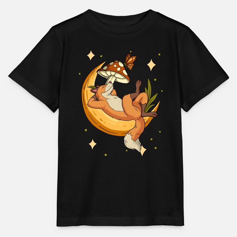 Cottagecore Renard - T-shirt bio MINI CREATOR Stanley/Stella Enfant - noir