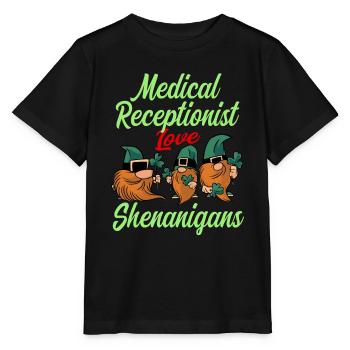 Réceptionniste médicale Saint-Patrick - T-shirt bio MINI CREATOR Stanley/Stella Enfant - noir - Devant - Mikhail (115cm)
