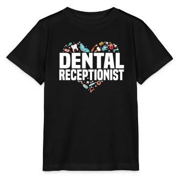 Assistante dentaire coeur - T-shirt bio MINI CREATOR Stanley/Stella Enfant - noir - Devant - Mikhail (115cm)