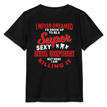 Drôle d’assistante dentaire disant - T-shirt bio MINI CREATOR Stanley/Stella Enfant - noir - Devant - Mikhail (115cm)