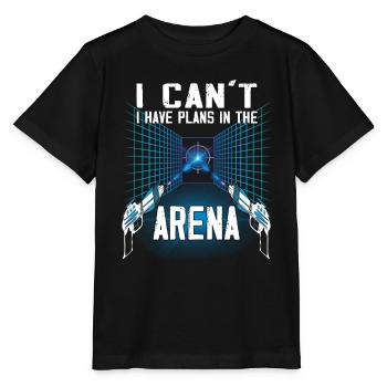 Pläne In Der Arena - Laser-Tag-Player - Stanley/Stella Kinder T-Shirt MINI CREATOR  - Schwarz - Vorne - Mikhail (115cm)