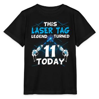Lasertag-Geburtstagsfeier - Lasertag-Geburtstag - Stanley/Stella Kinder T-Shirt MINI CREATOR  - Schwarz - Vorne - Mikhail (115cm)