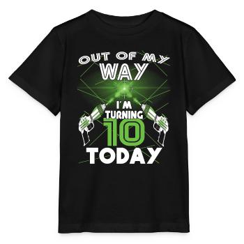 Lasertag-Geburtstagsfeier - Lasertag-Geburtstag - Stanley/Stella Kinder T-Shirt MINI CREATOR  - Schwarz - Vorne - Mikhail (115cm)