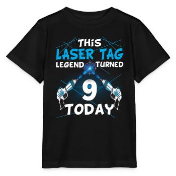 Laser Tag Birthday Party - Laser Tag Birthday - Stanley/Stella MINI CREATOR Kids’ T-Shirt - black - Front - Mikhail (115cm)