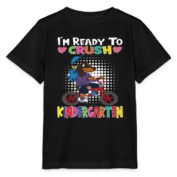 Kindergarten Child Kindergarten Gift - Stanley/Stella MINI CREATOR Kids’ T-Shirt - black - Front - Mikhail (115cm)