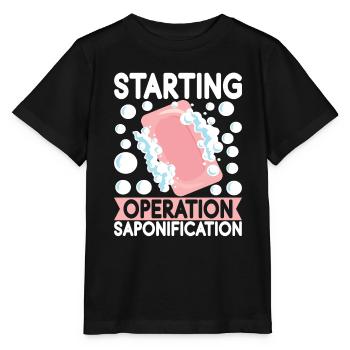Seifenmacher Seife Machen - Stanley/Stella Kinder T-Shirt MINI CREATOR  - Schwarz - Vorne - Mikhail (115cm)
