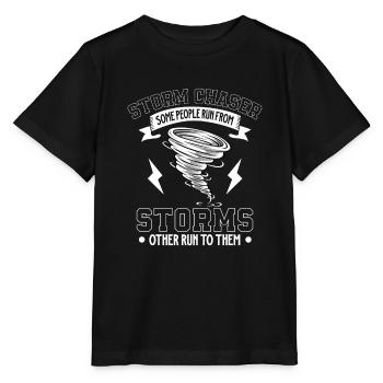 Meteorologie-kindertornado-sturm, Der Sturm-fan - Stanley/Stella MINI CREATOR Kids’ T-Shirt - black - Front - Mikhail (115cm)