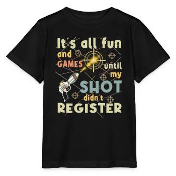 Lecteur de laser tag cool - T-shirt bio MINI CREATOR Stanley/Stella Enfant - noir - Devant - Mikhail (115cm)