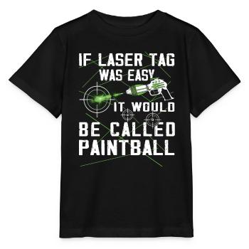 Cool laser tag player - Stanley/Stella MINI CREATOR Kids’ T-Shirt - black - Front - Mikhail (115cm)