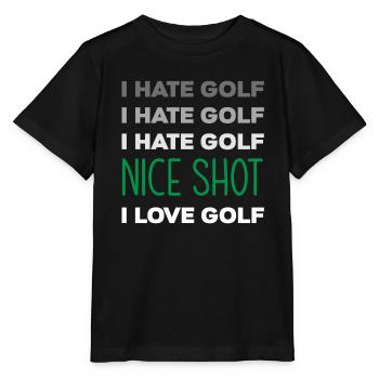 Golf Sportsman Quote Gift - Stanley/Stella MINI CREATOR Kids’ T-Shirt - black - Front - Mikhail (115cm)