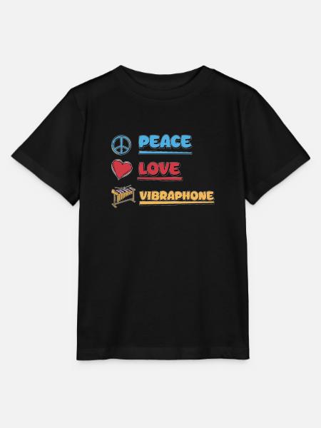Peace Love Fantastisches Vibraphon für einen - Stanley/Stella Kinder T-Shirt MINI CREATOR - Schwarz