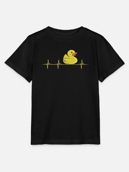 Gummientchen Herzschlag - Stanley/Stella Kinder T-Shirt MINI CREATOR  - Schwarz