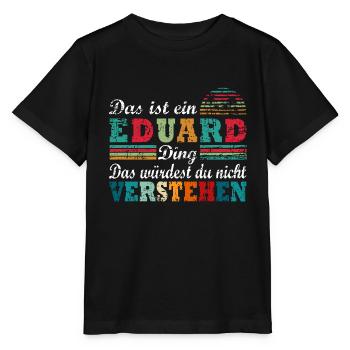 EDUARD Ding - Stanley/Stella Kinder T-Shirt MINI CREATOR  - Schwarz - Vorne - Mikhail (115cm)